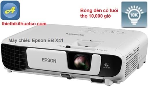 Tuổi thọ bóng đèn máy chiếu Epson EB-X41 là 10,000 giờ
